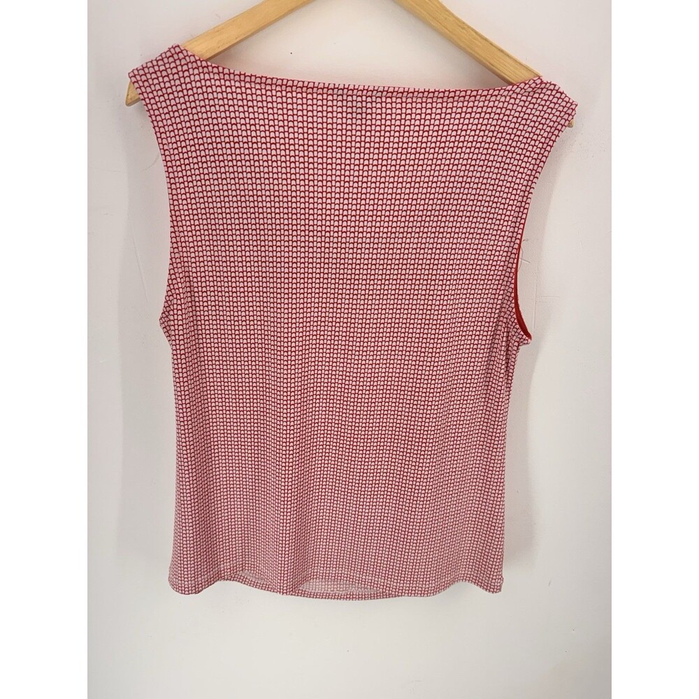 Nautica Women’s Red White Sleeveless Blouse Top XLarge - Picture 2 of 8